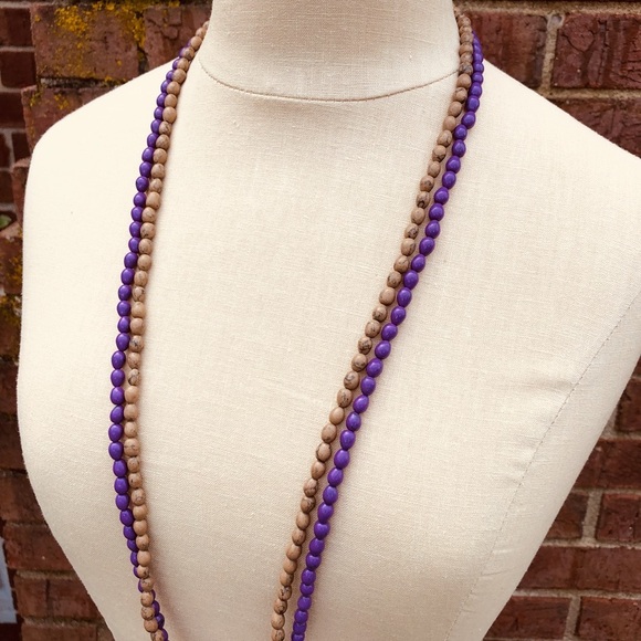 GAP Wooden Multi-colored Beaded Necklace - Picture 6 of 8